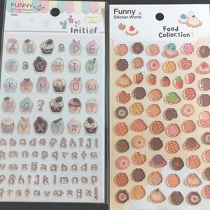 Food Initial pattern stickers