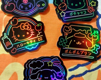 Purin Pochacco Kuromi Hello Kitty Cinnamoroll Stickers Set - Etsy
