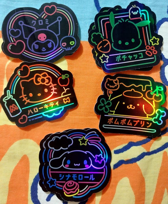 Purin Pochacco Kuromi Hello Kitty Cinnamoroll Stickers Set - Etsy