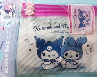 Kuromi and My melody cartoon Slider bag - 3 pcs