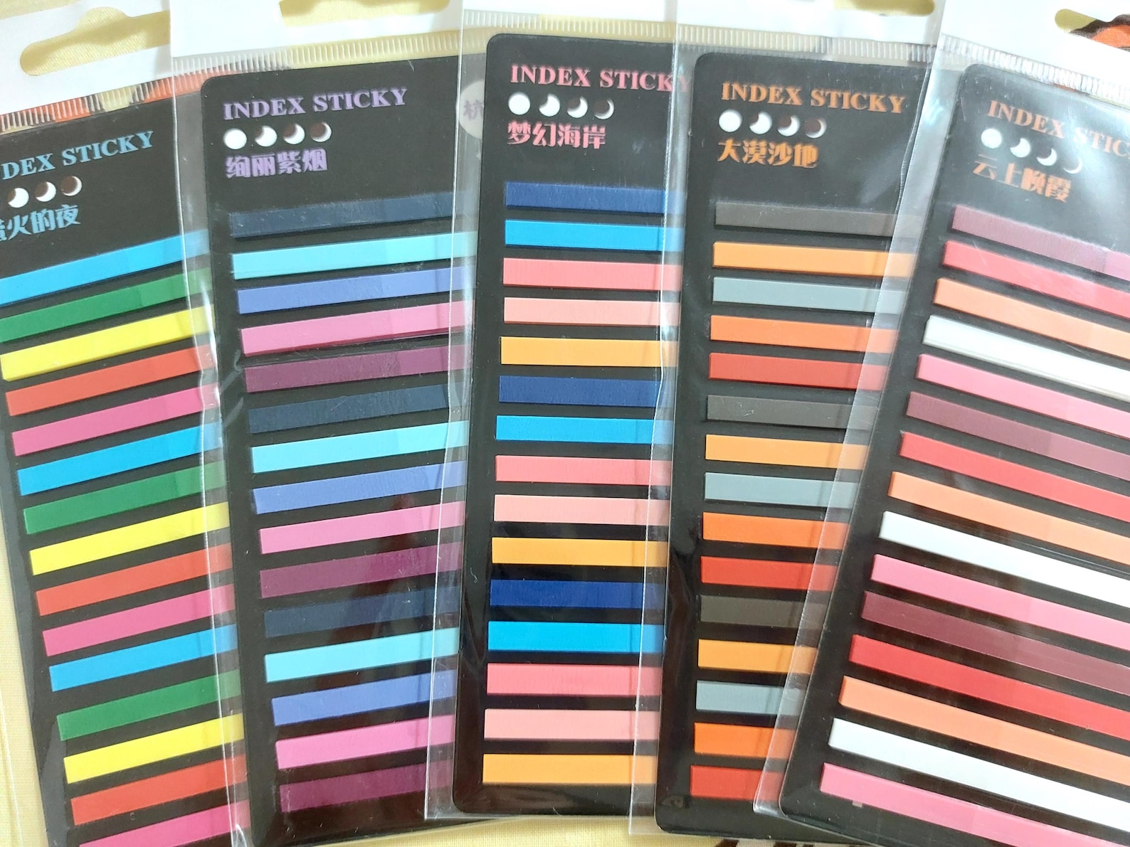 Translucent Index Sticky Tabs Notes - Rainbow Color Random X 2 - Etsy