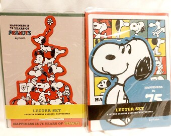 Vintage Snoopy Happiness is 75 Years Letter Set - Etsy