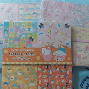 40 fogli Little Twin Stars Kuromi Melody Hello Kitty 150 x 150 mm origami carte veline