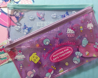 Kuromi and My melody Hello Kitty Purin Cheery chums Candy cartoon Accessories Tool Stationery bag