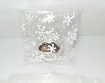 X'mas Snow Flower Fancy Accessories candy little gift adhesive bag