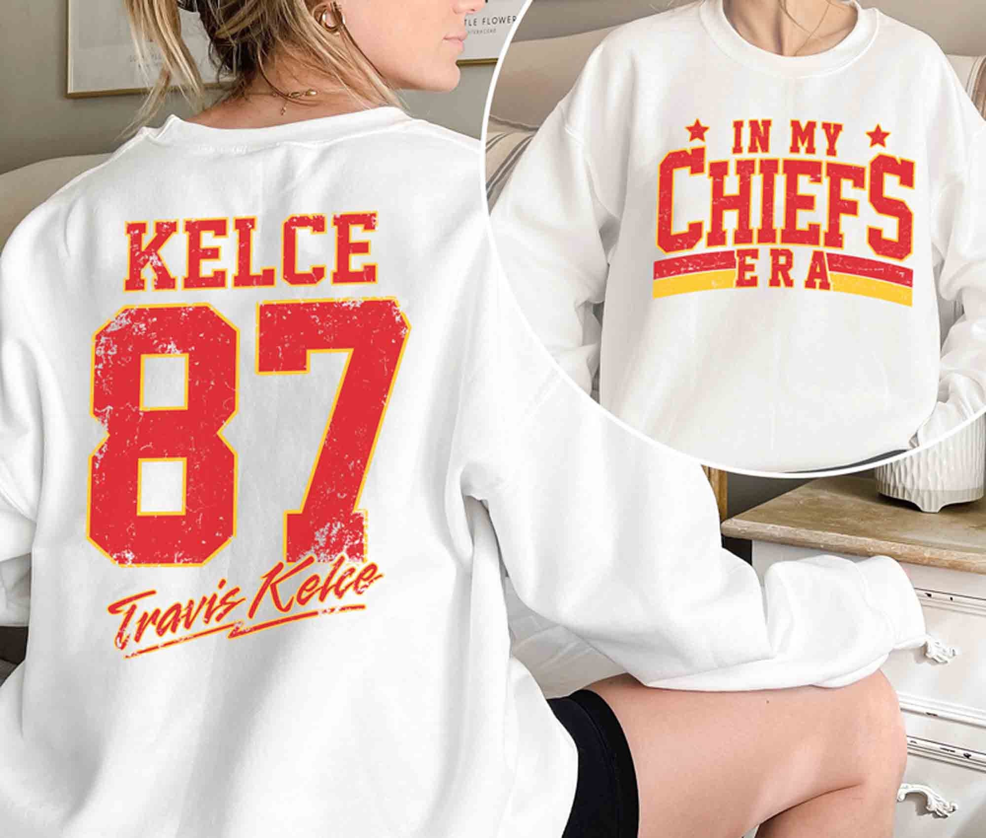 Discover Retro In My Chiefs Era Shirt, Vintage Travis Kelce T-shirt, America Football Sweatshirt, Fußball-fan-geschenke, Travis Kelce The Eras Tour