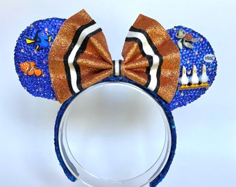 Big Blue World; Crystal-encrusted Minnie Ears