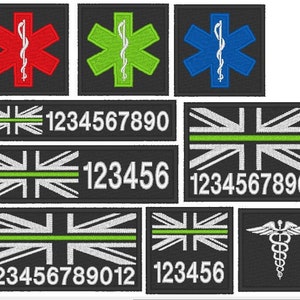 Remendo personalizado do nome do médico NHS DOCTOR com suporte de gancho personalizado