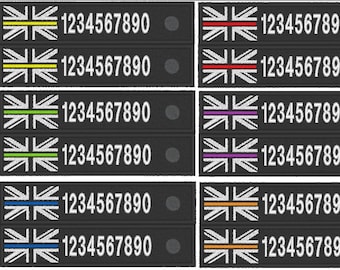 Personalised Key Rings Custom Tactical Name Biker Keys Number Plate Tag Bag NEW Various Designs