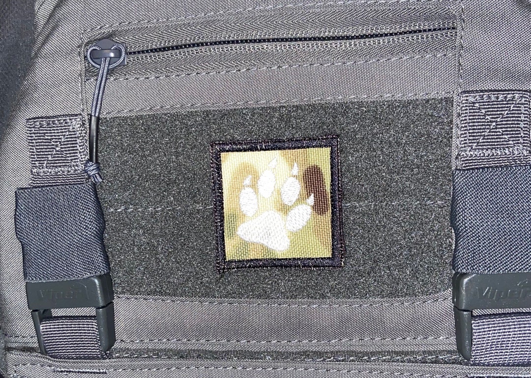 White Paw Dog Walker Unit Morale Patch 50x50mm Hook or Sew on Backing MTP MULTICAM Etsy