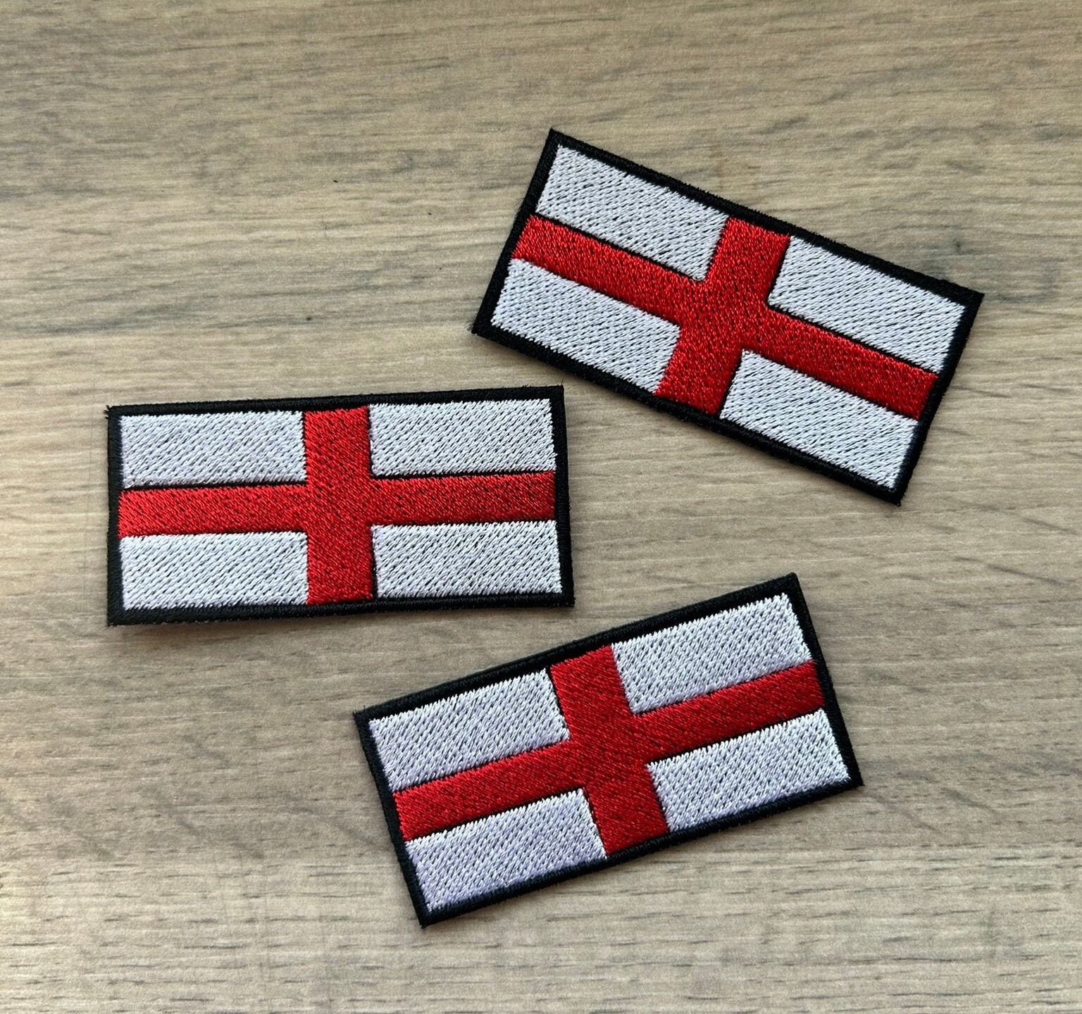 ST GEORGES CROSS English Flag Hook & L Morale Patch GB UK PVC ARMY UBACS England £6.50 - UK