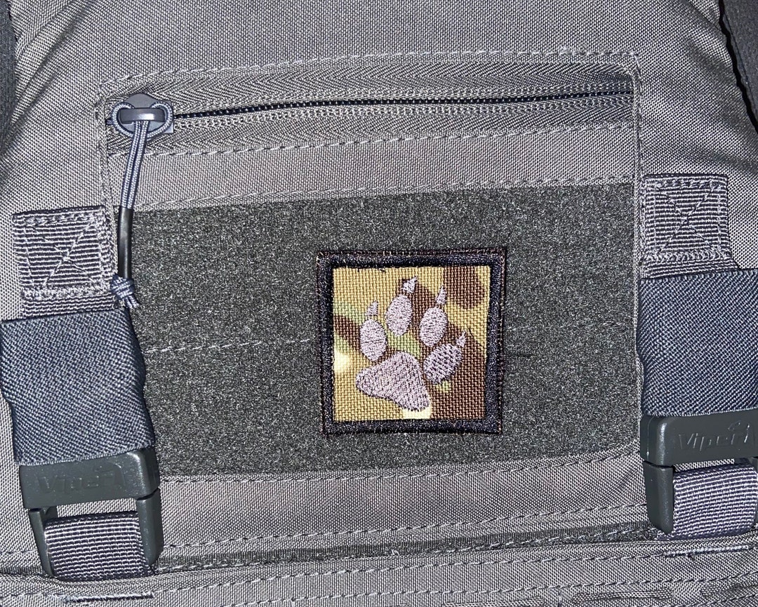Grey Paw Dog Walker Unit Morale Patch 50x50mm Hook or Sew on Backing MTP MULTICAM Etsy
