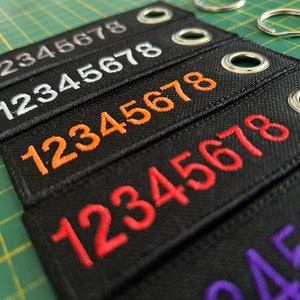 Portachiavi personalizzati da 100x30 mm Nome tattico personalizzato Chiavi da motociclista Borsa con etichetta per targa NOVITÀ