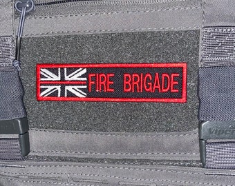 Feuerwehr-Moral-Patch mit Hakenrückseite, 120 x 30 mm