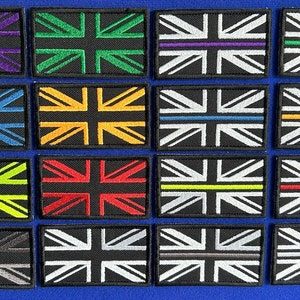 Union Flag Morale Patch 80x45mm Hook Backing