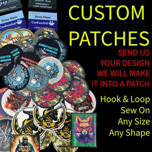 Custom Turn Your Image Or Design Into A Patch Amazing Quality No Minimum Order