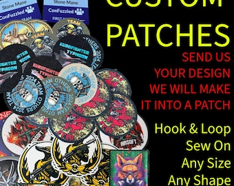 Custom Turn Your Image Or Design Into A Patch Amazing Quality No Minimum Order