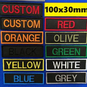 thumbnail image 2 of Custom Embroidered Name Tag – 3x1 Rectangular Hook Backing – USA Made 2 of 3