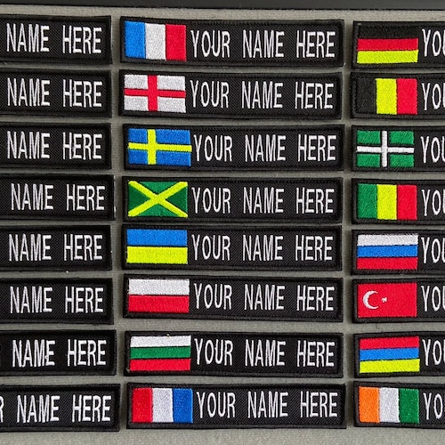 Personalised Name Tape Badge Patch With Official Velcro® Etsy