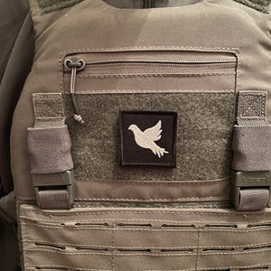 Dove Morale Patch 50x50mm Hook or Sew On Backing