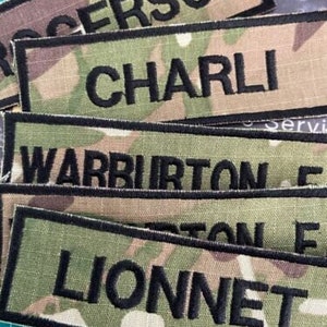 Custom Multicam Army Name Patch Personalised
