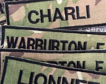 Custom Multicam Army Name Patch Personalised