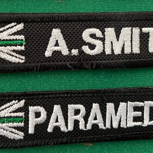 O remendo feito sob encomenda do nome do médico NHS DOCTOR personalizou o gancho de 120x25mm apoiado