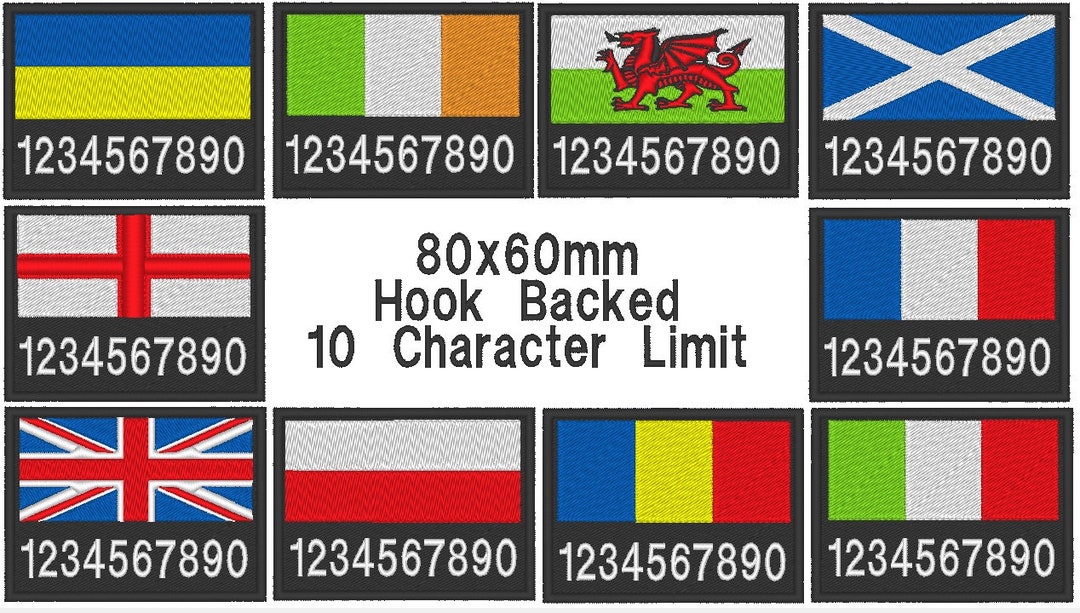 FLAG ID Tag Morale Patch 80x60mm Hook Backed Personalised - Etsy