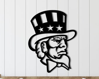 Arte murale in metallo raffigurante Abraham Lincoln: omaggio alla storia americana, decorazione murale presidenziale, accento patriottico per la casa, decorazione del patrimonio americano