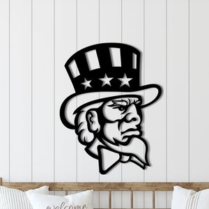 Arte de pared de metal de Abraham Lincoln: homenaje a la historia estadounidense