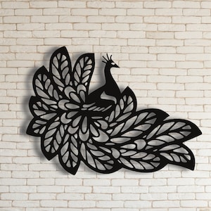 Peacock Wall art, Peacock decor , Animal Lovers Gift, Home Decor, Metal Peacock Art, Large Wall Art, Large Size Peacock Wall Decor
