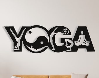 Yoga Metal Wall Art: Decorazione per la sala di meditazione