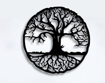 Tree of Life Metal Wall Art: Spiritual Home & Office Decor