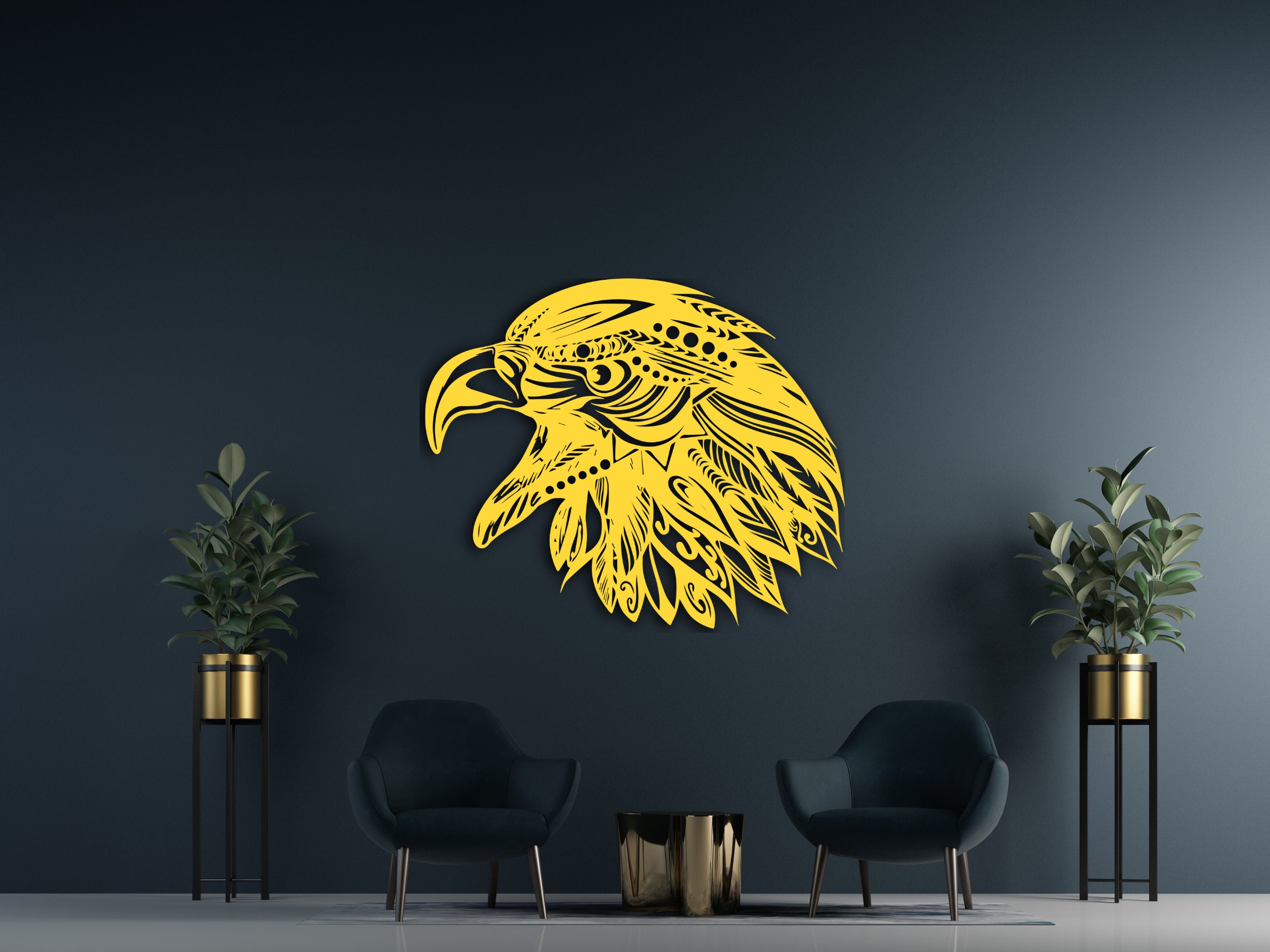 Eagle Head Metal Wall Art Rustic Eagle Head Wall Sculpture Etsy