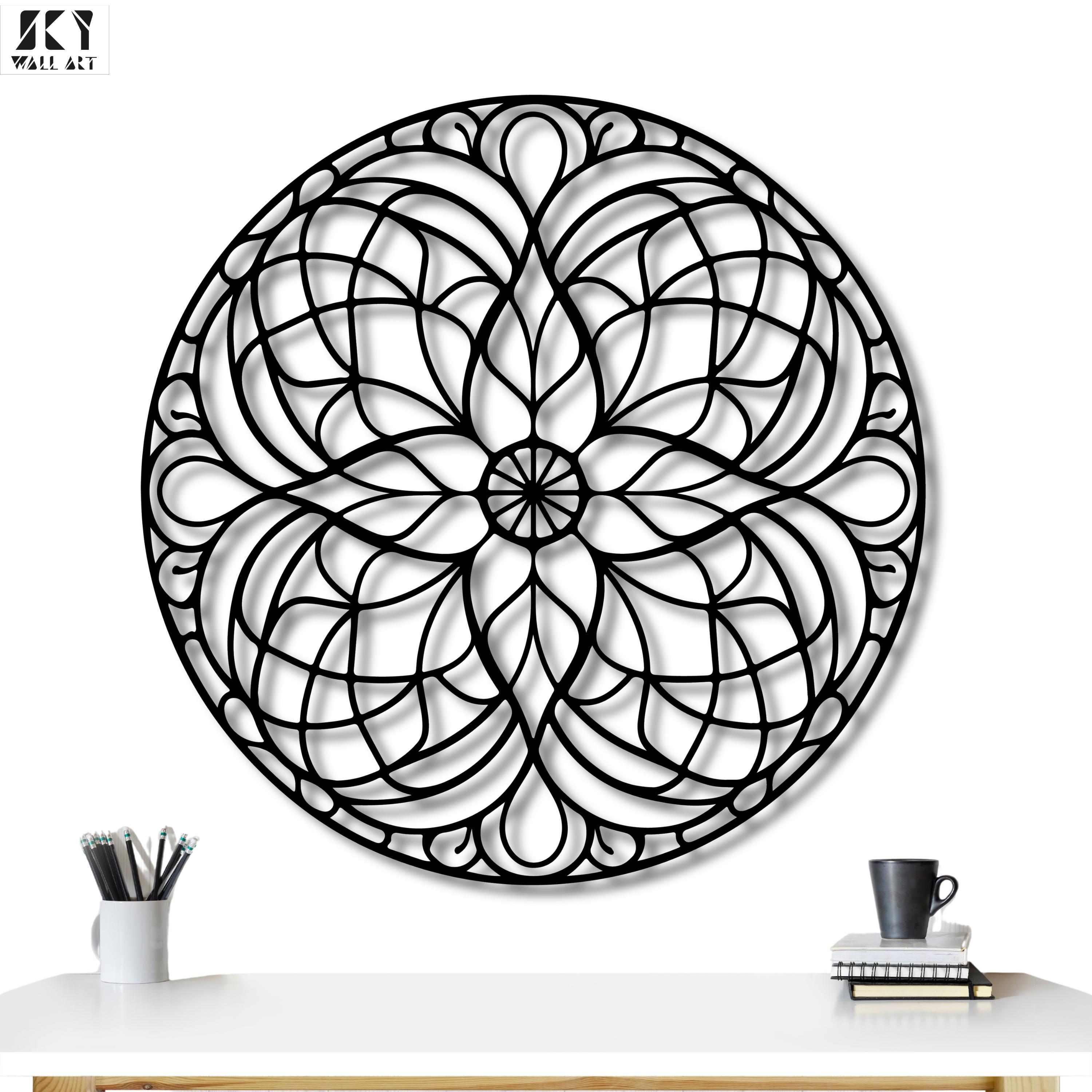 Metal Mandala Wall Art: Sacred Geometry, Modern Boho Decor - Etsy