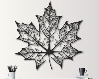 Metal Autumn Leaf Wall Art, Fall Leaves Metal Decor, Nature Inspired Wall Art, Modern Home Decor, Farmhouse Metal Wall Decor
