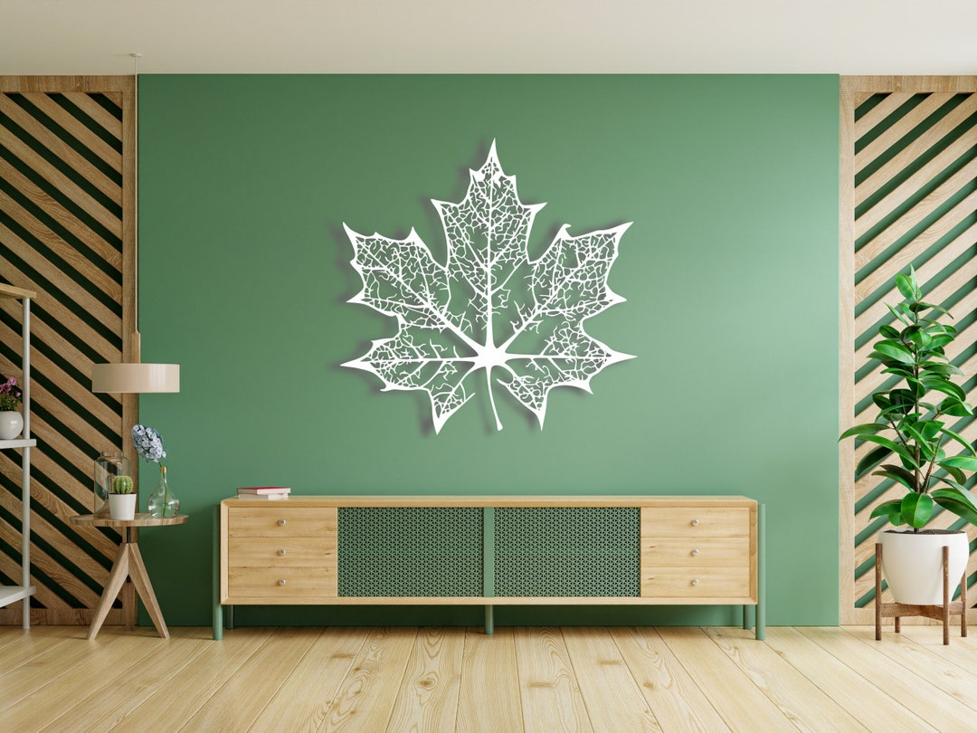 Autumn Leaf, Metal,autumn Tree Leaf Decor, Metal Wall Art, Livingroom