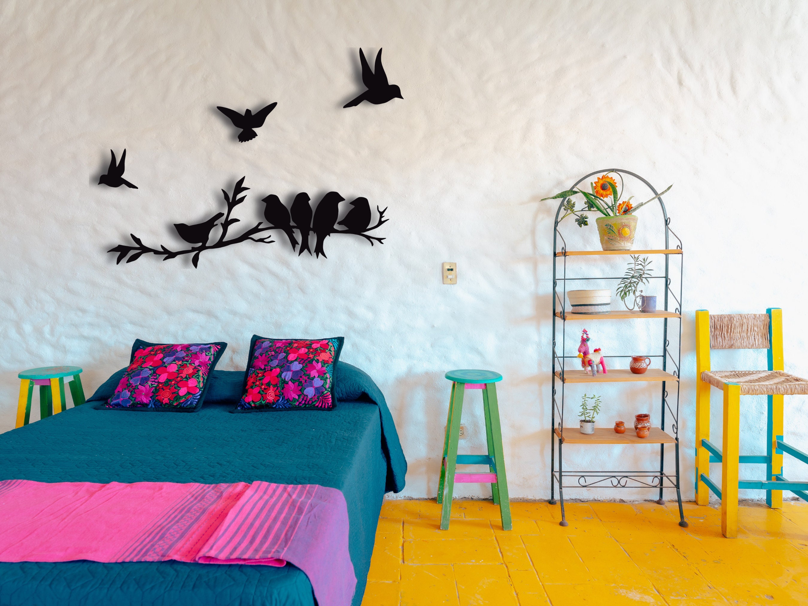 Birds on Branch Wall Art Living Room Wall Art Interior - Etsy