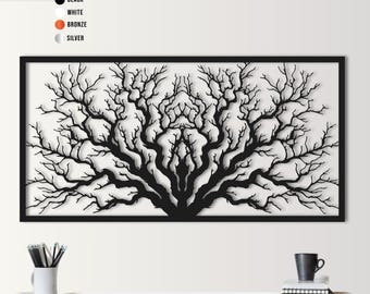 Metal Tree Branch Wall Art: Indoor/Outdoor Sculpture