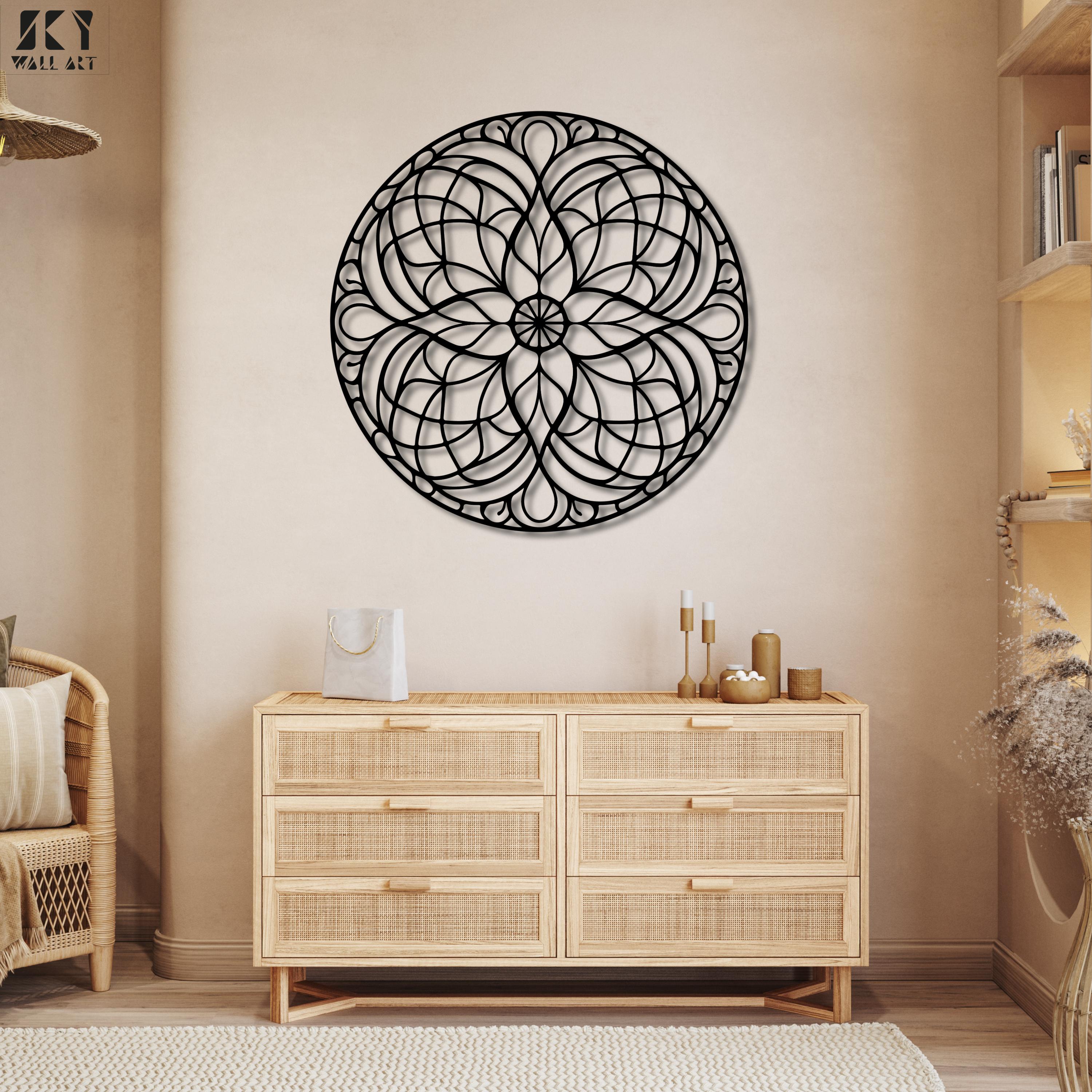 Metal Mandala Wall Art: Sacred Geometry, Modern Boho Decor - Etsy