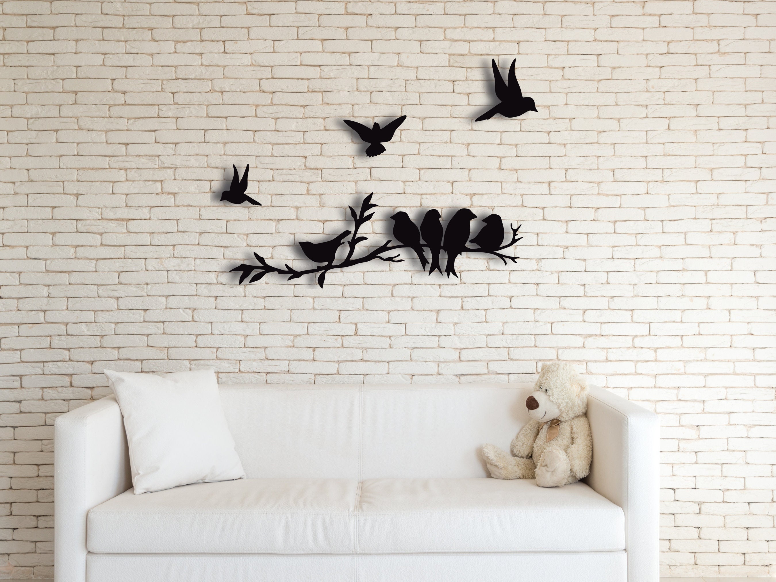 Birds on Branch Wall Art Living Room Wall Art Interior - Etsy