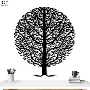 Metal Tree of Life Wall Art: Rustic Boho Home Decor