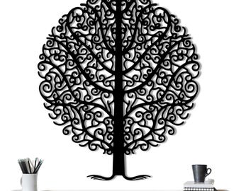 Metal Tree of Life Wall Art: Rustic Boho Home Decor