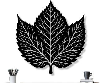 Arte mural de hojas de metal: decoración natural moderna para la sala de estar