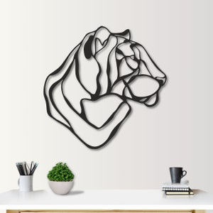 Metal Tiger Head Wall Art: Wildlife Decor