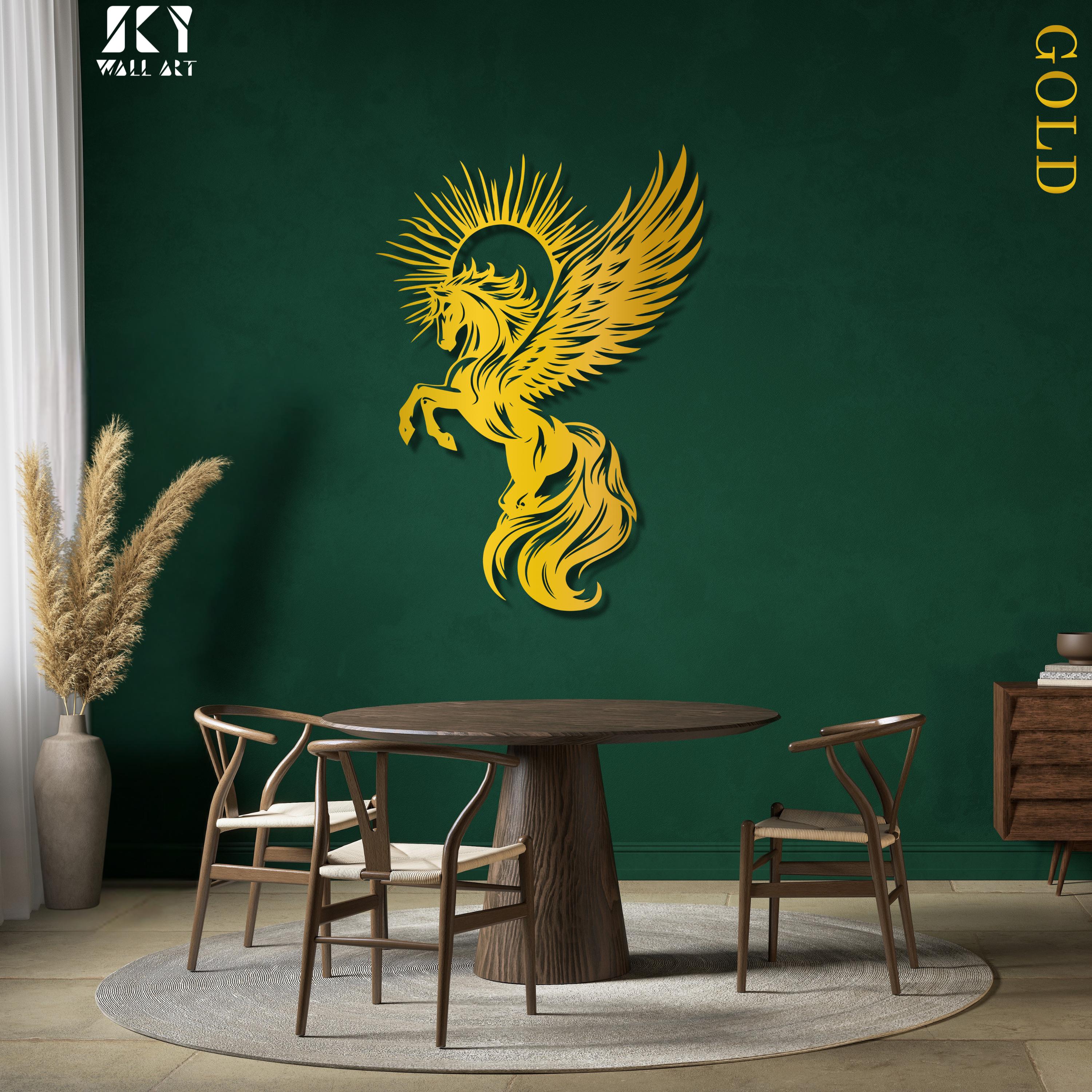 Pegasus Metal Wall Art: Mythical Winged Horse Sculpture - Etsy