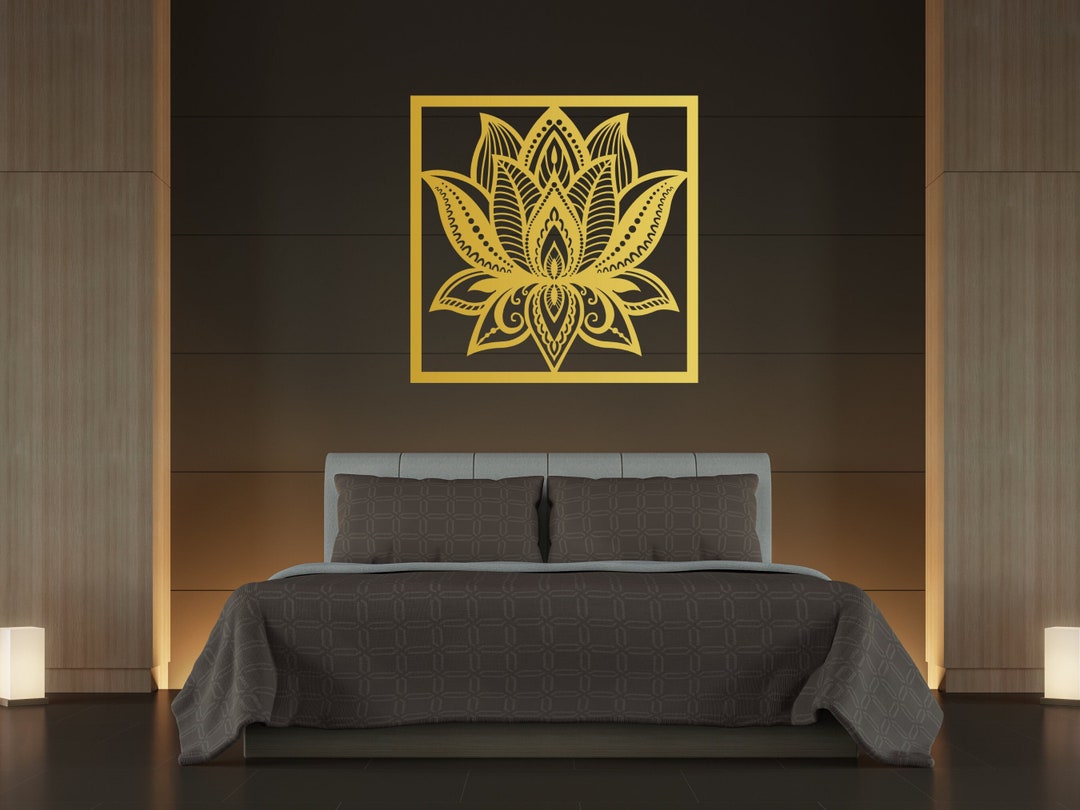 Metal Lotus Flower Wall Art Lotus Wall Decoration Gift Etsy