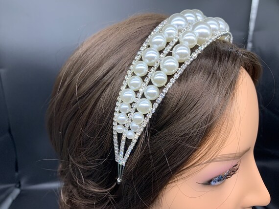 Handmade Pearl Hair Hoop Sweet Beaded Headbands Women Hair Accessories 1pc  Set