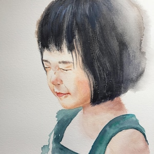 Pinturas de retratos de acuarela de bebés personalizadas, pinturas de arte de acuarela para niños, los regalos más hermosos, acuarela personalizada con foto