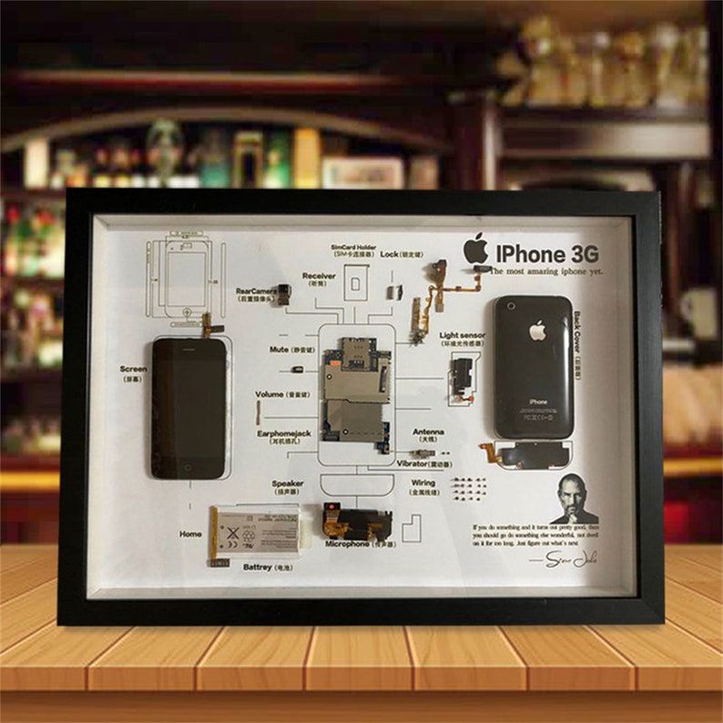 Framed Iphone 6 Disassembled Phone Wall Art Gifts for Apple Etsy